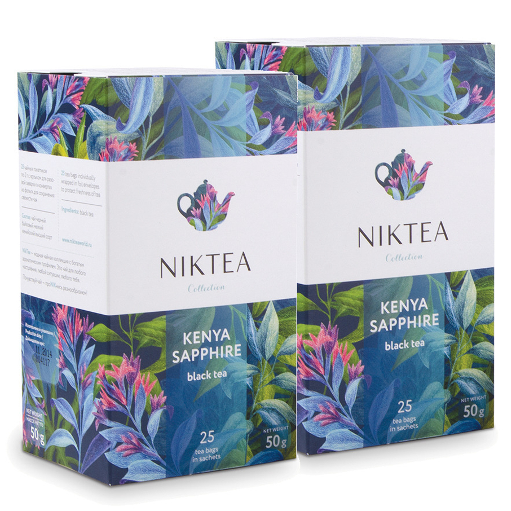 Niktea Kenya Sapphire / Кения Сапфир, чай черный в пакетиках, 2 x 25 шт.