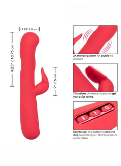 Мультискоростной вибромассажер кролик с функцией ""пульсирующее воздействие"" Throb Flutter
