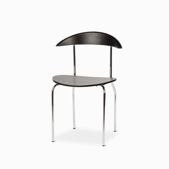 Обеденный стул Dina Plane металлический каркас, спинка и сиденье дерево