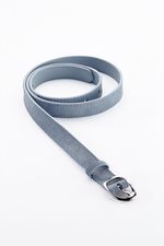 БАЗОВЫЙ ТОНКИЙ РЕМЕНЬ С МЯТОЙ ПРЯЖКОЙ ЗАМША ГОЛУБОЙ