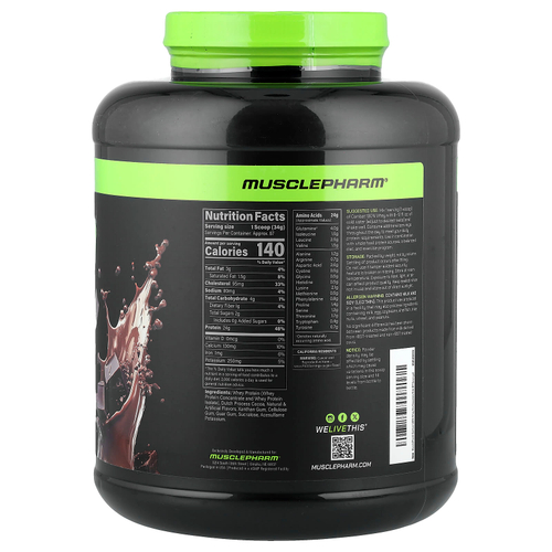 MusclePharm, Combat® 100%, порошок из сывороточного протеина, со вкусом шоколадного молока, 2,27 кг (5 фунтов)