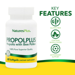 NaturesPlus, Propolplus, прополис с пчелиной пыльцой, 60 капсул