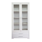 Шкаф витрина Мэдисон со стеклом, из МДФ, белая