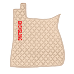 Ковры CHENGLONG (экокожа, бежевый, бежевый кант, красная вышивка)