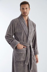 Халат  мужской  бамбуковый  1330 серый Nusa Турция