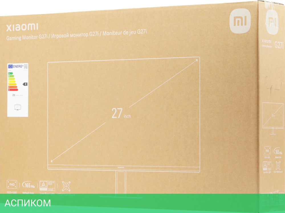 Монитор Xiaomi G27i P27FBB-RGGL черный (ELA5375EU)
