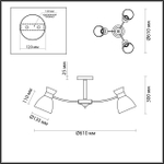 4535/3C LN Люстра E27 3*60Вт 220В IP20 COMFI