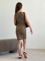 Платье для девочки летнее, леопардовое