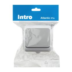 Переключатель Intro Atlantic 5-103-03 10А-250В, IP54, открытой установки, серый | Intro