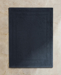 ZARA HOME КОВРИК ДЛЯ ВАННОЙ ИЗ ХЛОПКА С АНТИСКОЛЬЗЯЩЕЙ ПОВЕРХНОСТЬЮ, ЧЕРНИЛЬНО-СИНИЙ