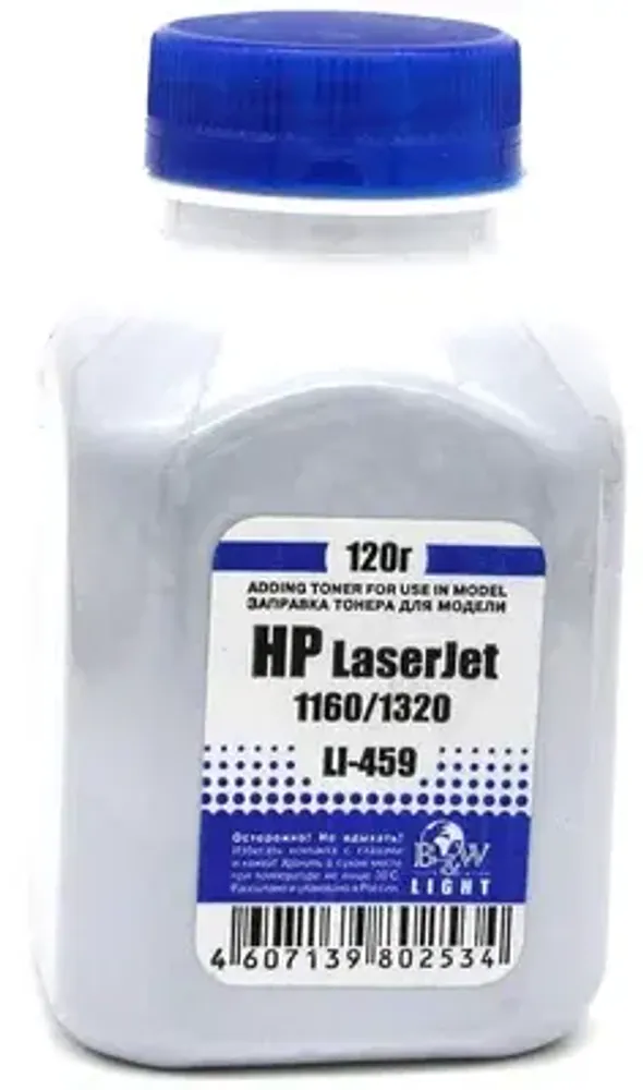 Тонер для картриджей HP Q5949A, Canon CRG-708 (120г) Black&amp;White Light Россия