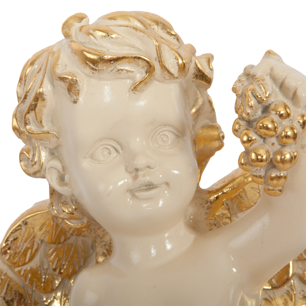 Статуэтка Ангел с виноградом Айвори