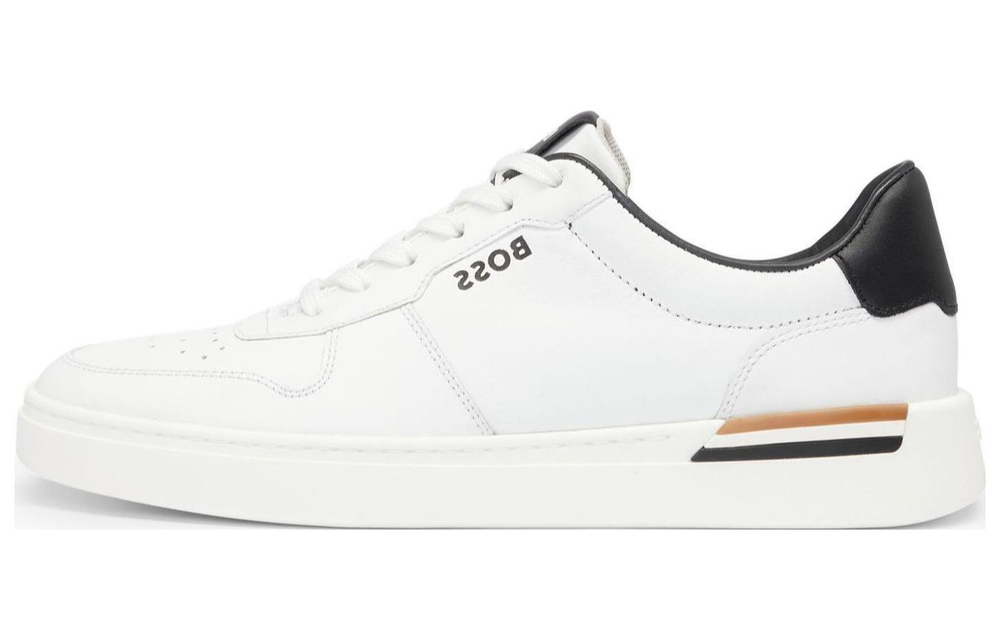 HUGO BOSS fashion round toe low-top sneakers men's white