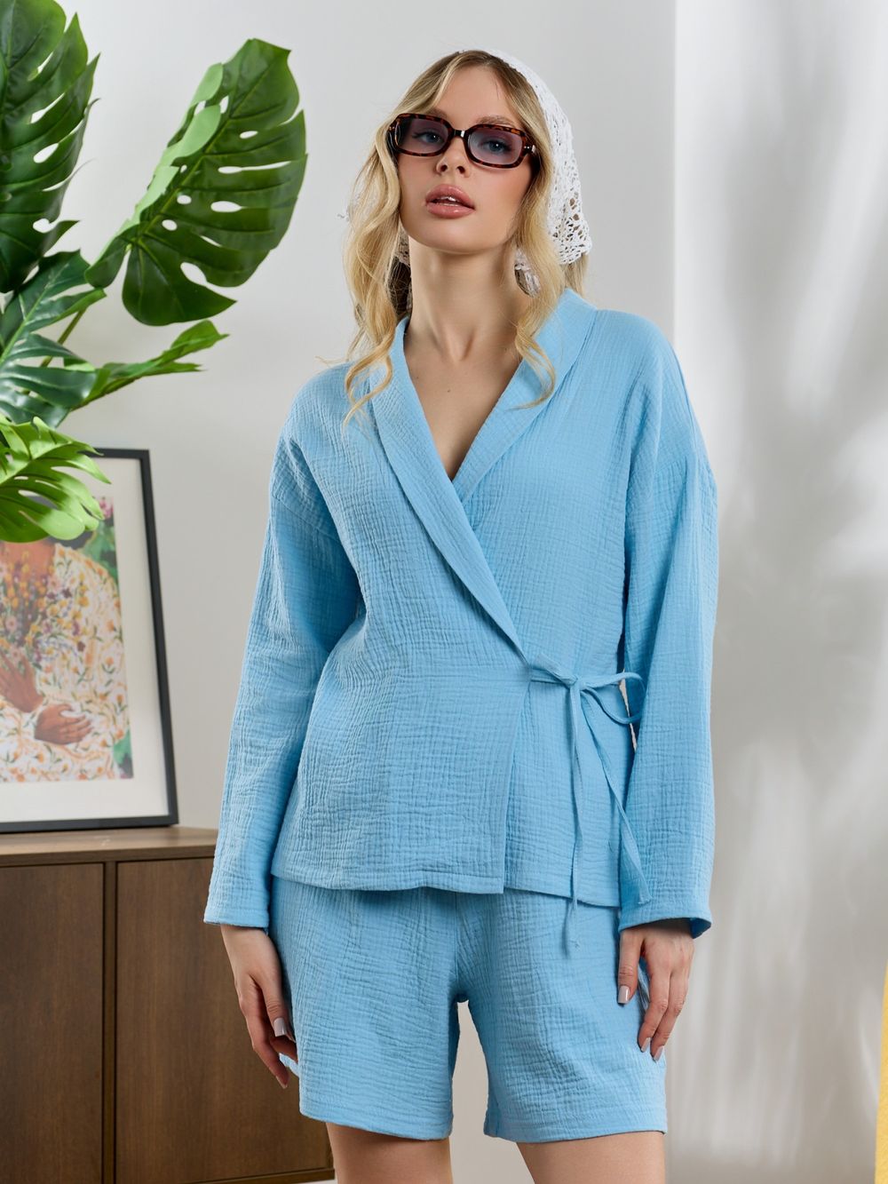 Блузка женская Асель-1 Виотекс АКВА