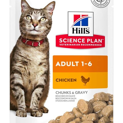 Hill's Feline Adult Chicken 85 г - консервы (пауч) для кошек (курица)