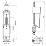 Сливная арматура для унитаза Oli + наливной клапан с нижней подводкой (CD11000171014)