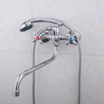 Смеситель для ванны и раковины 1/2 кер F2227 FRAP с шар перекл КРЕСТ овал, S излив, хром, латунь