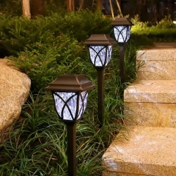 Уличные светильники на солнечной батарее "РЕТРО". Фонари садовые на солнечных батареях 6 шт