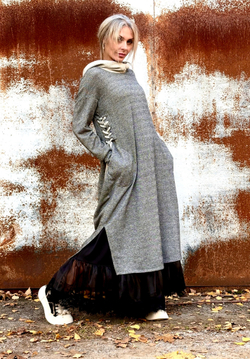 Платье Assasin / oversize/ металик