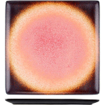 Тарелка «Агат» квадратная;фарфор;,L=26,B=26см;красный (Цвет: красный)