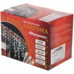 Гирлянда для улицы БАХРОМА «Мерцание» ш3м* в40/60см 100 ламп LED, прозр.провод,1 режим, IP-54, Теплый белый (возможность соединения)