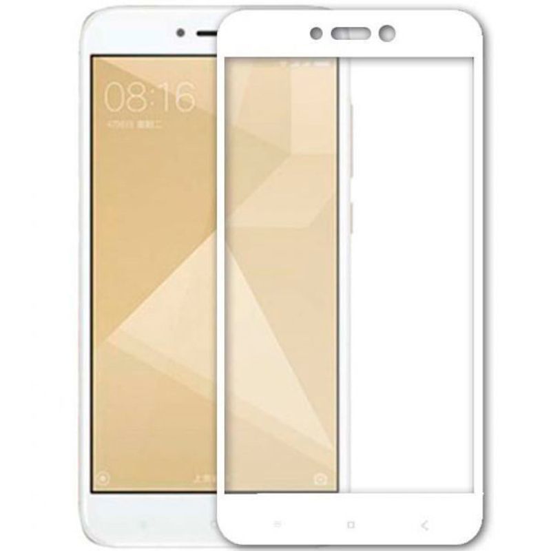 Защитное стекло 5D для Xiaomi Redmi Note 4 белое