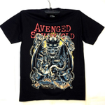 Футболка тайланд Avenged sevenfold World tour 2015 cо скелетом и тиграми без спины (XS)