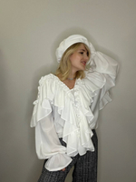 Берет джинса белый