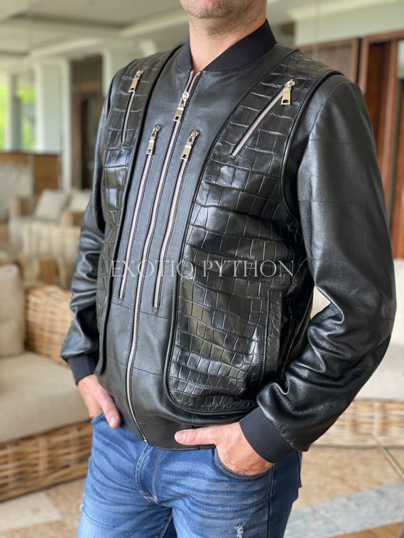 Куртка из кожи крокодила Philipp Plein JT-107