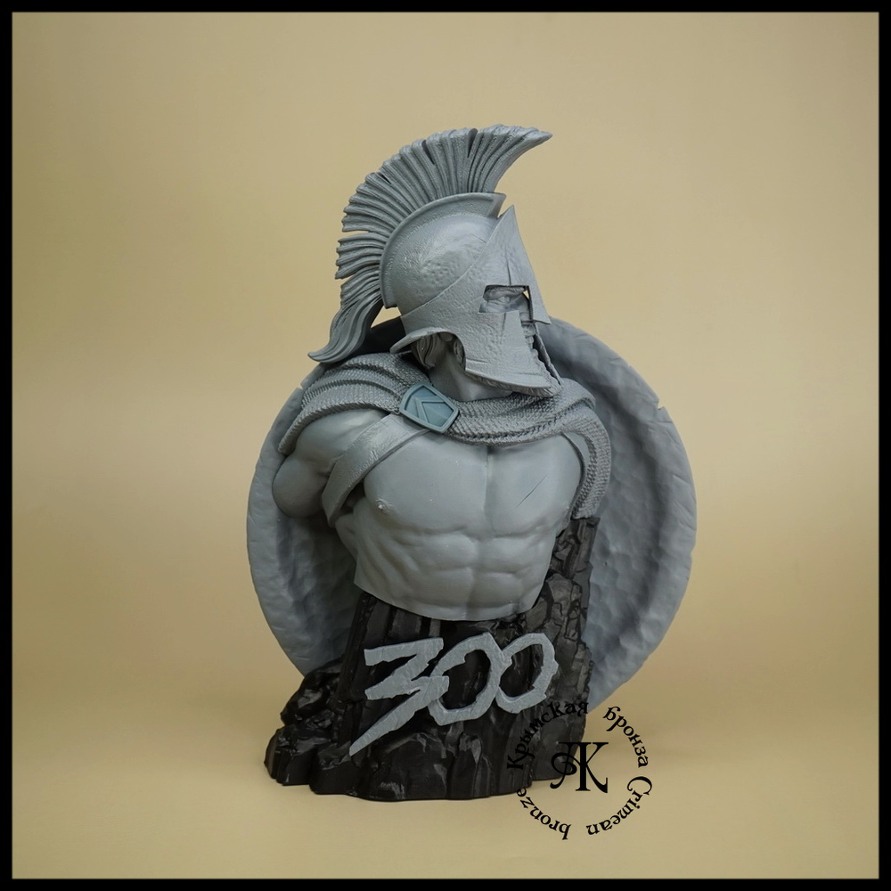 Кабинетная миниатюра , бюст "Леонид" , фотополимер