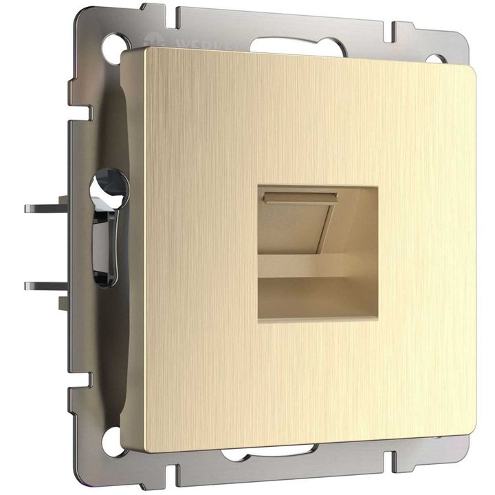 Розетка Ethernet RJ-45 Werkel шампань рифленый W1181010 4690389160608