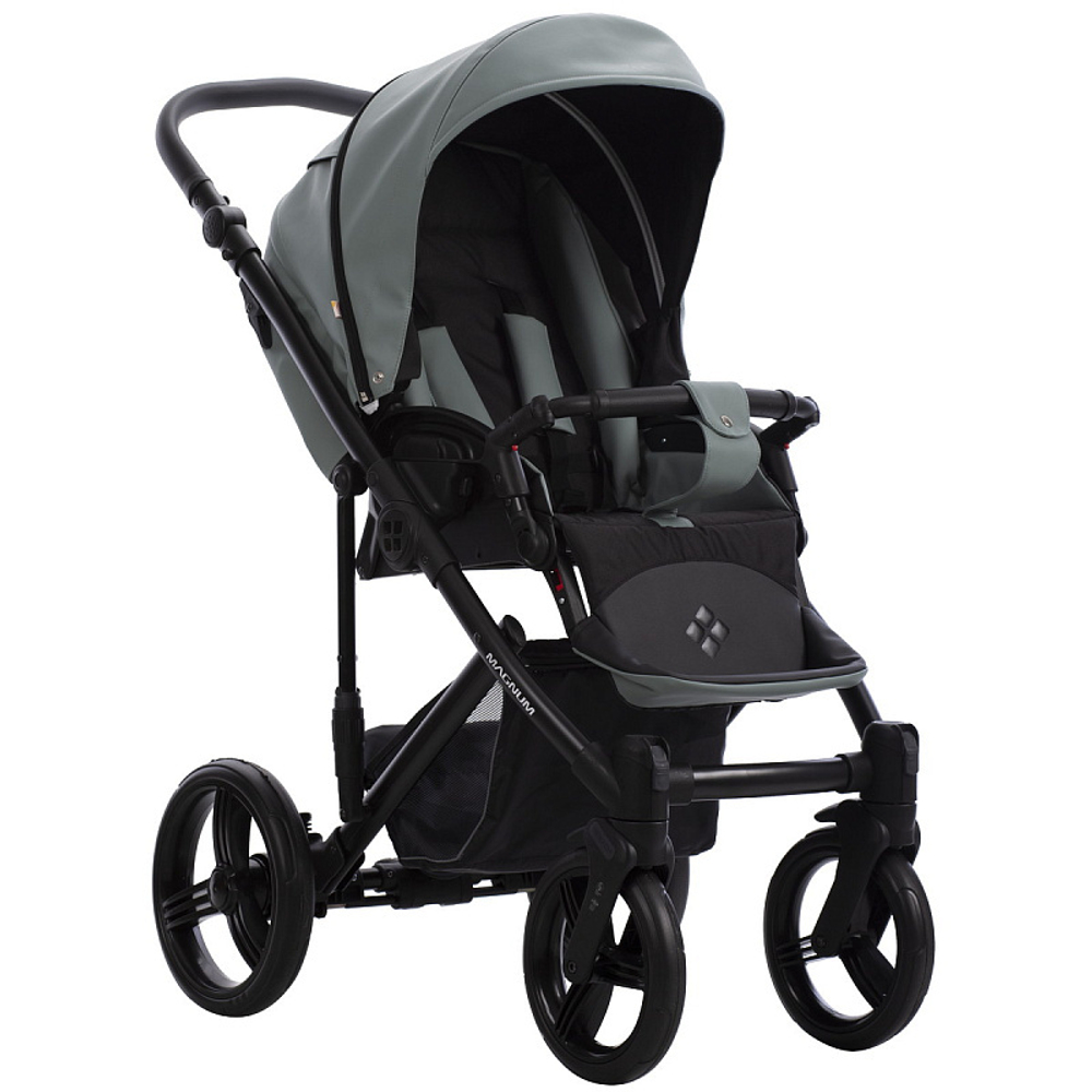 Детская коляска Bebetto Magnum Prima 3 в 1 с автокреслом Avionaut Cosmo 07 шалфей кожа