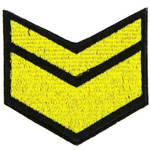 Нашивка за выслугу 6 лет желтая (на липучке)