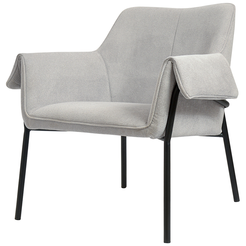 Лаунж-кресло aline, шенилл, светло-серое