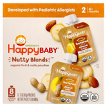 Happy Family Organics, Happy Baby®, Nutty Blends™, для детей от 6 месяцев, ассорти из 8 шт. по 85 г (3 унции)