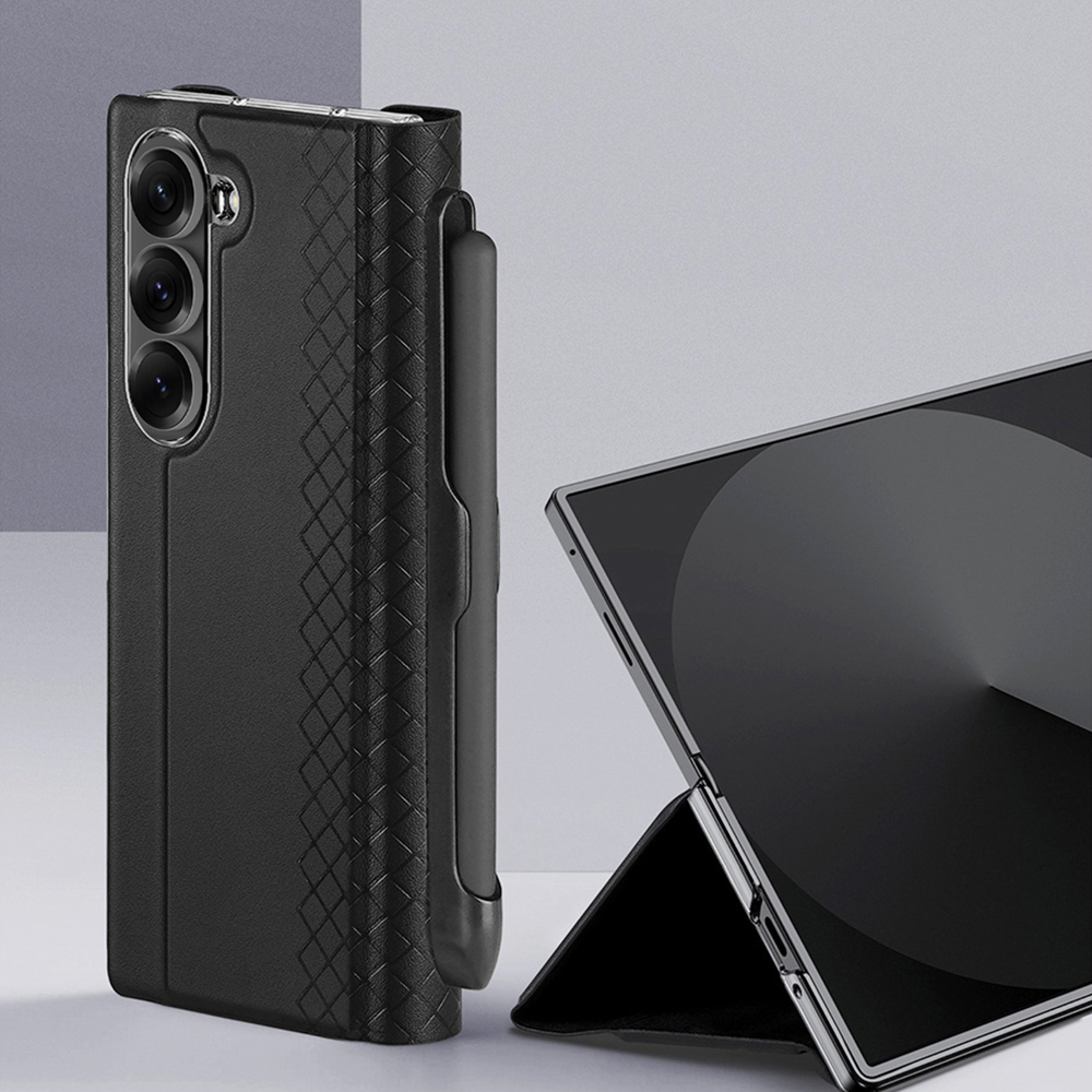 Чехол с премиальной искусственной кожи с MagSafe от Dux Ducis для Samsung Galaxy Z Fold 7, серия Bril Series Case (версия с S Pen)