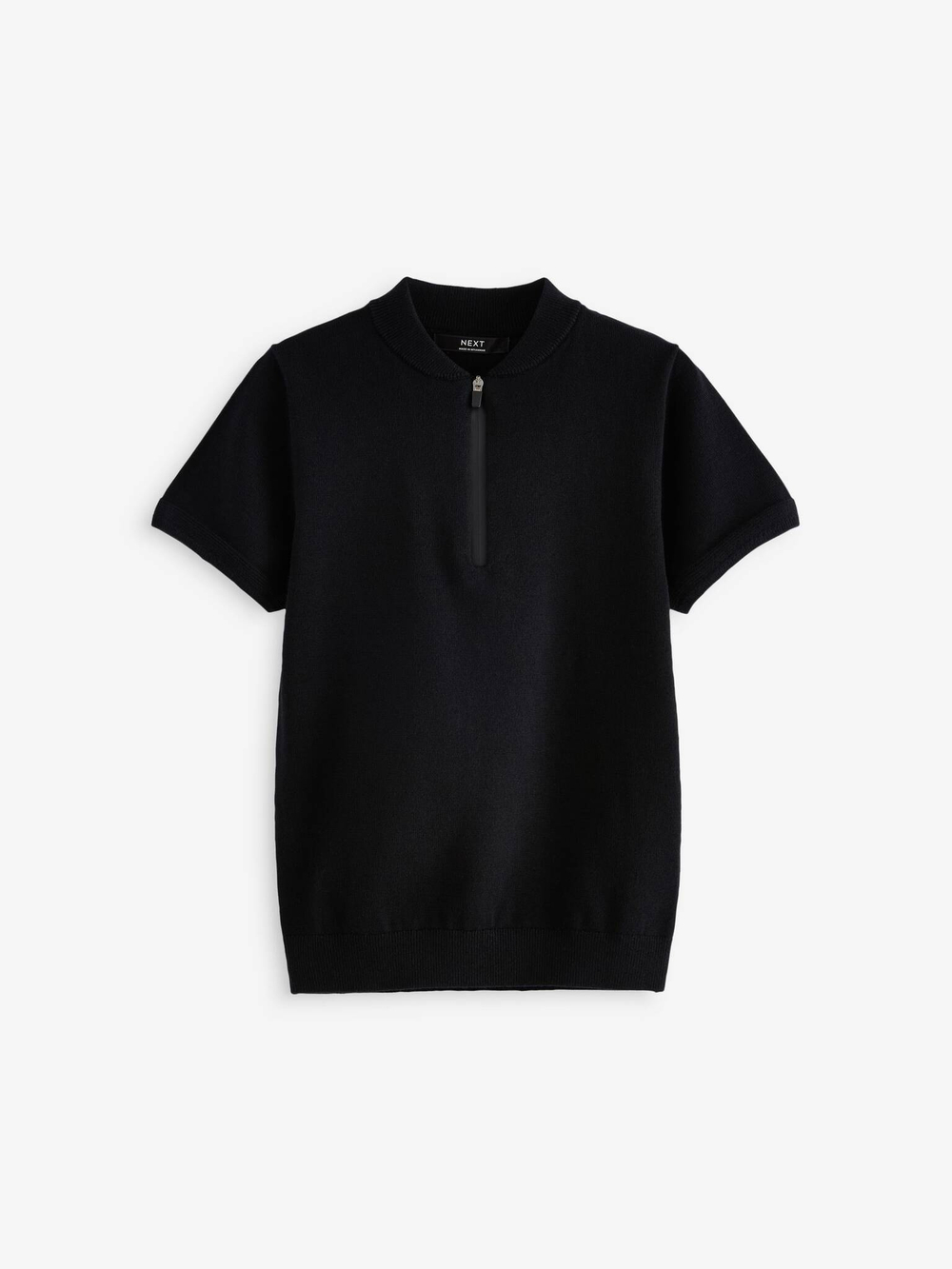 Поло с молнией для мальчика Next K84-152, Черный