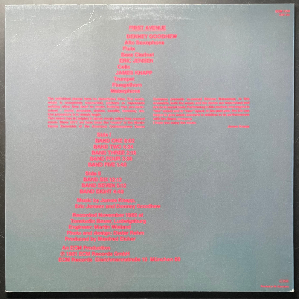 First Avenue – First Avenue (германия 1981г.) ECM