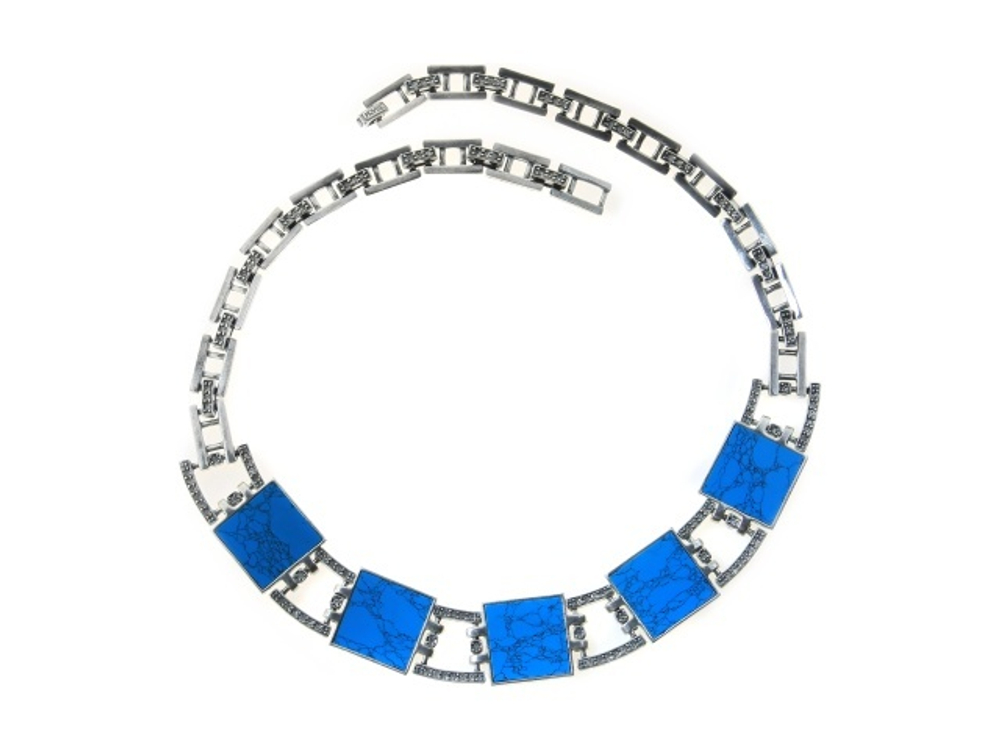 "Классика" ожерелье в серебряном покрытии из коллекции "Самоцветы" от Jenavi