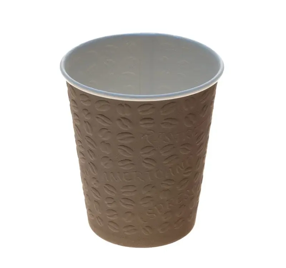 Стакан бумажный 1сл 250 (273) мл d=80мм для горячего конгрев Coffee Touch коричневый