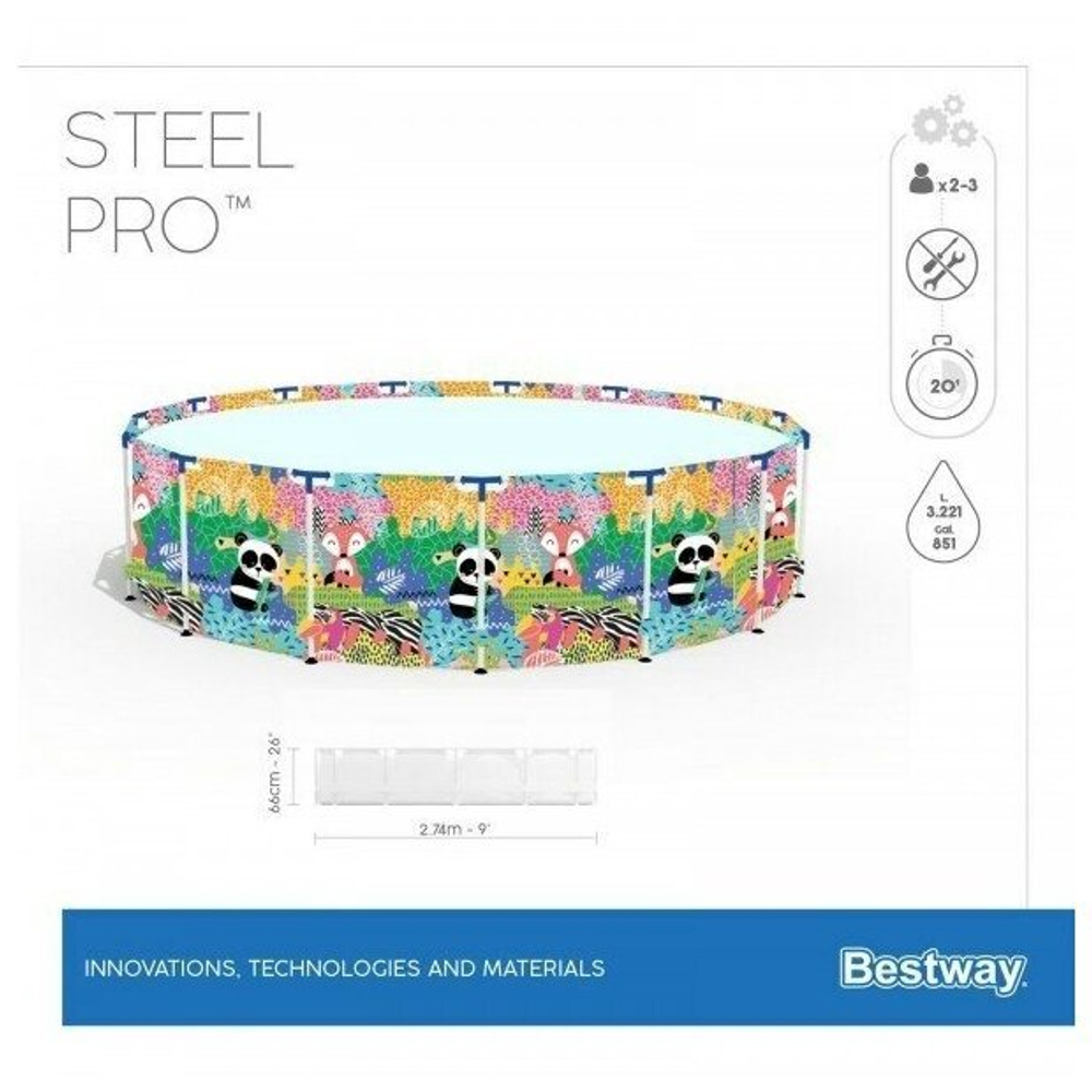 БАССЕЙН BESTWAY 5612F КАРКАСНЫЙ