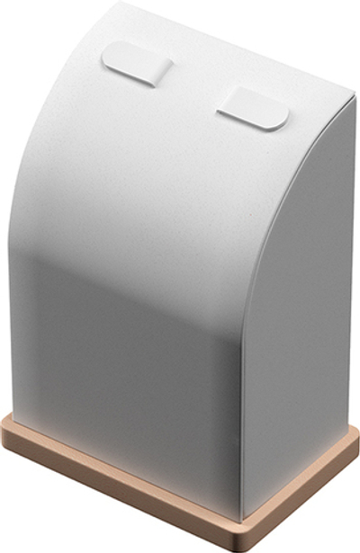 Подставка для серег/кубик изогнутый/2 язычка/квадратное основание/Н-93 мм.