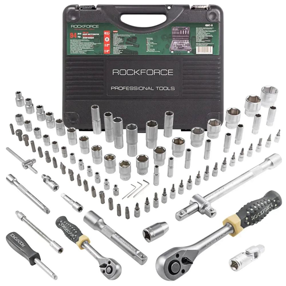 Набор инструментов 94пр. 1/2'', 1/4'' (6гр.)(4-32мм) RockForce##Rock FORCE RF-4941-5