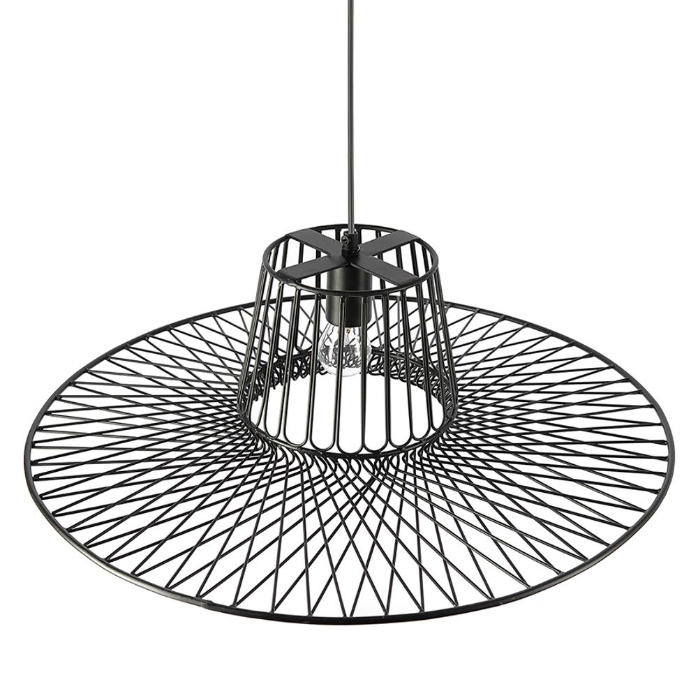 Светильник подвесной Vinger, Ø60,5х18 см, черный