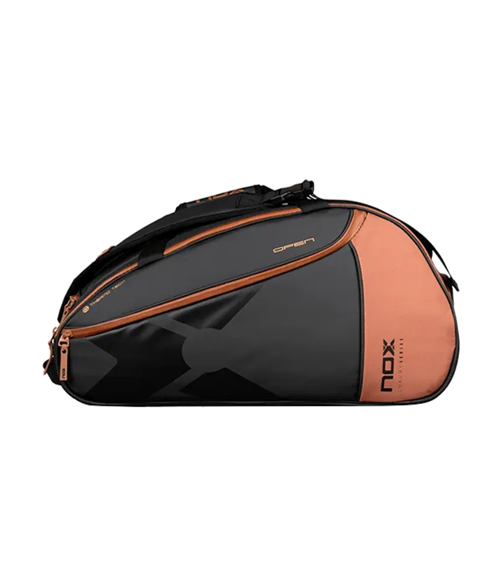 Сумка для падел NOX Luxury Open Series Black-Brown 2024 – элегантная и вместительная