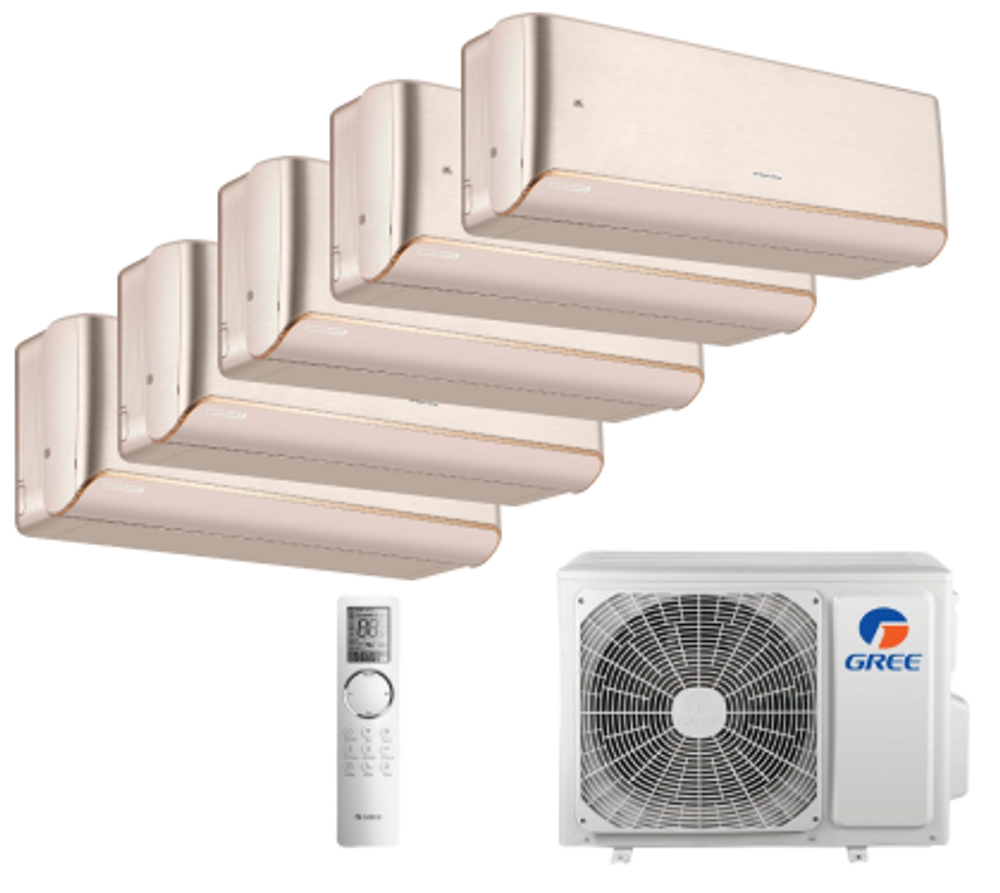Мульти сплит-системы Gree на 5 комнаты (20+20+20+20+20 кв.м.) Airy champagne