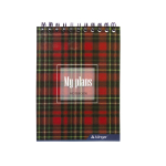 Блокнот А6, гребень, Alingar, мелованный картон, ассорти, 60 л., клетка, "MIX New"