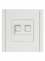 FORTE&PIANO Розетка компьютерная двойная RJ45 кат.5E FP233 белый IEK