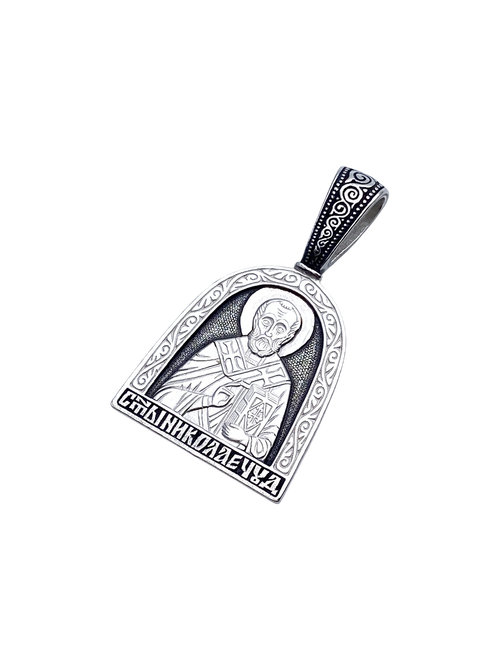 Образок из серебра/Чернение/Николай