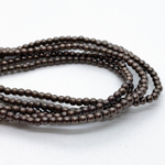 Бусины Гематит (имитация), цвет коричневый, размер около 2 мм, цена за нить 180 шт (около 39 см)